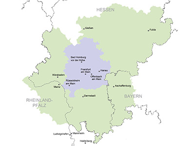 Karte Metropolregion